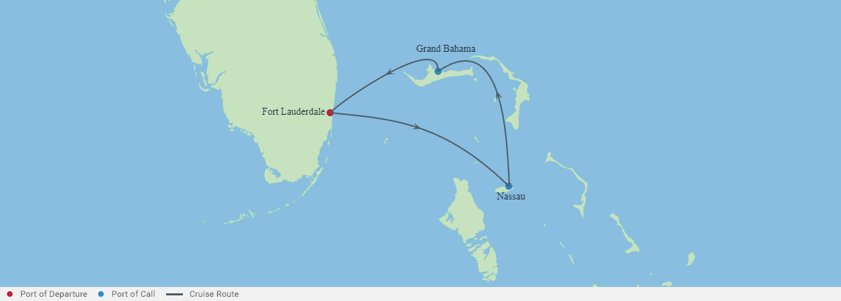 Itinerariu Croaziera Bahamas - Celebrity Cruises - Celebrity Reflection - 4 nopti