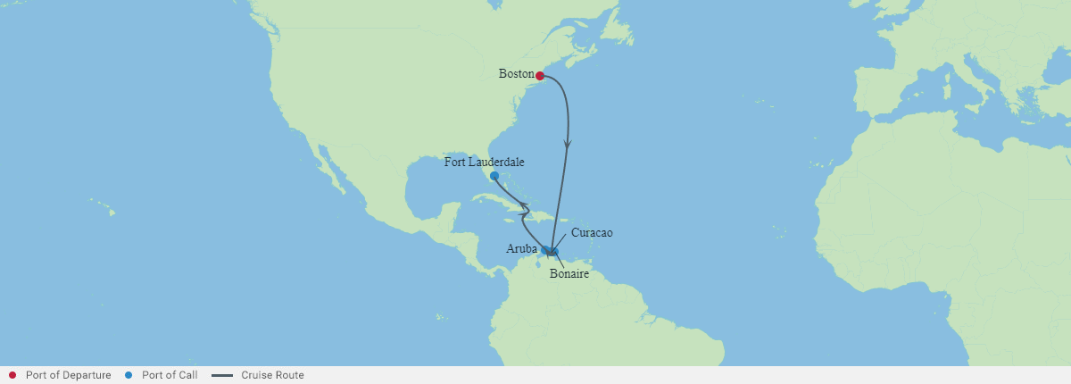 Itinerariu Croaziera Boston spre Fort Lauderdale - Celebrity Cruises - Celebrity Silhouette - 10 nopti