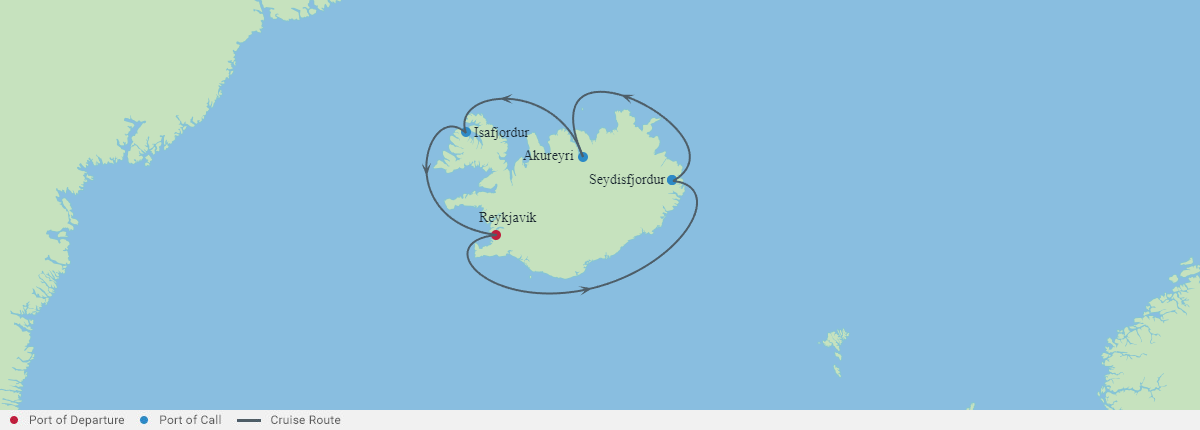 Itinerariu Croaziera Islanda - Celebrity Cruises - Celebrity Silhouette - 7 nopti
