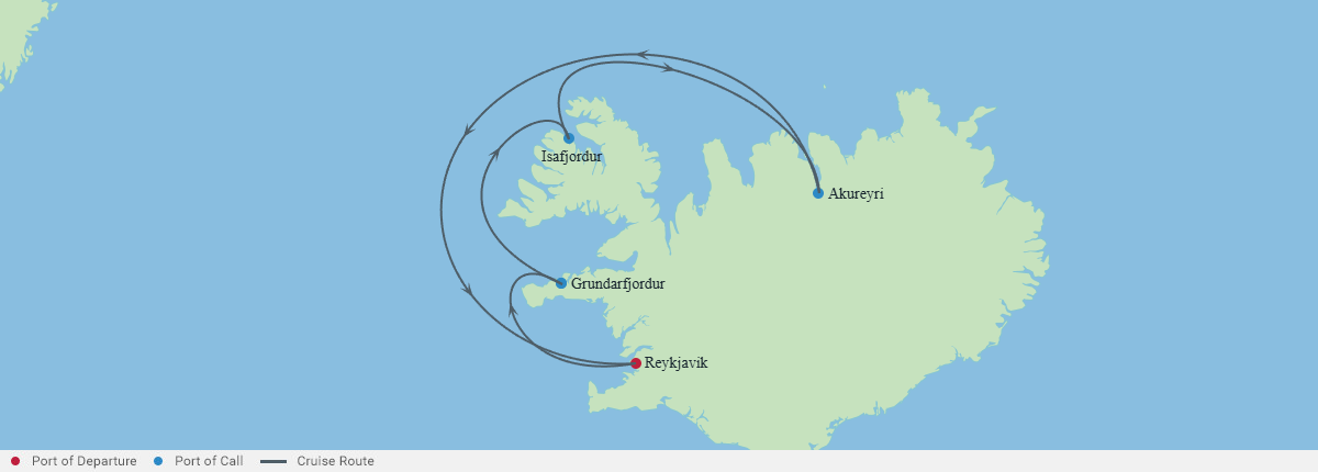 Itinerariu Croaziera Islanda - Celebrity Cruises - Celebrity Silhouette - 7 nopti