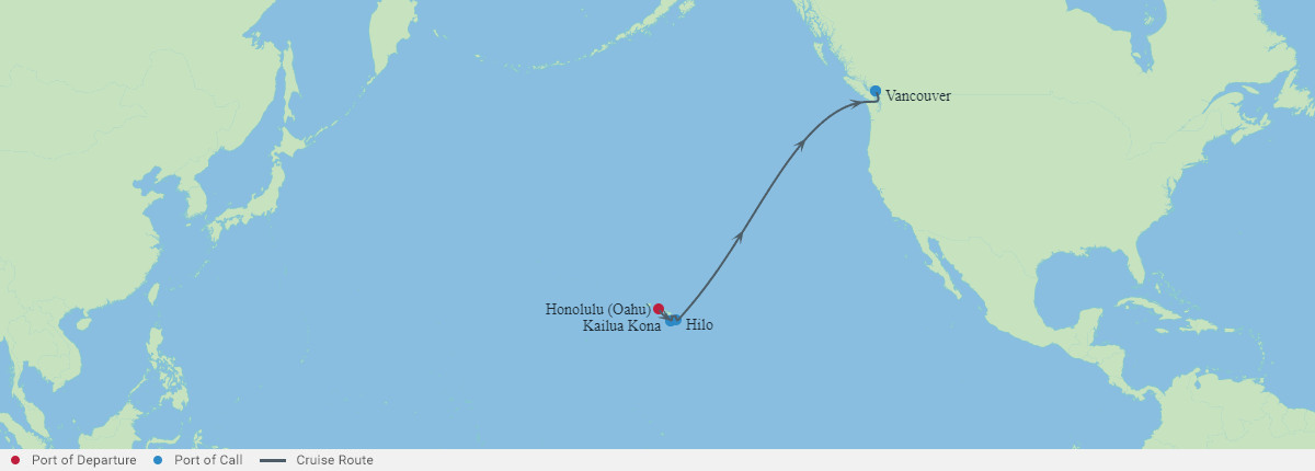 Itinerariu Croaziera Hawaii - Celebrity Cruises - Celebrity Solstice - 9 nopti