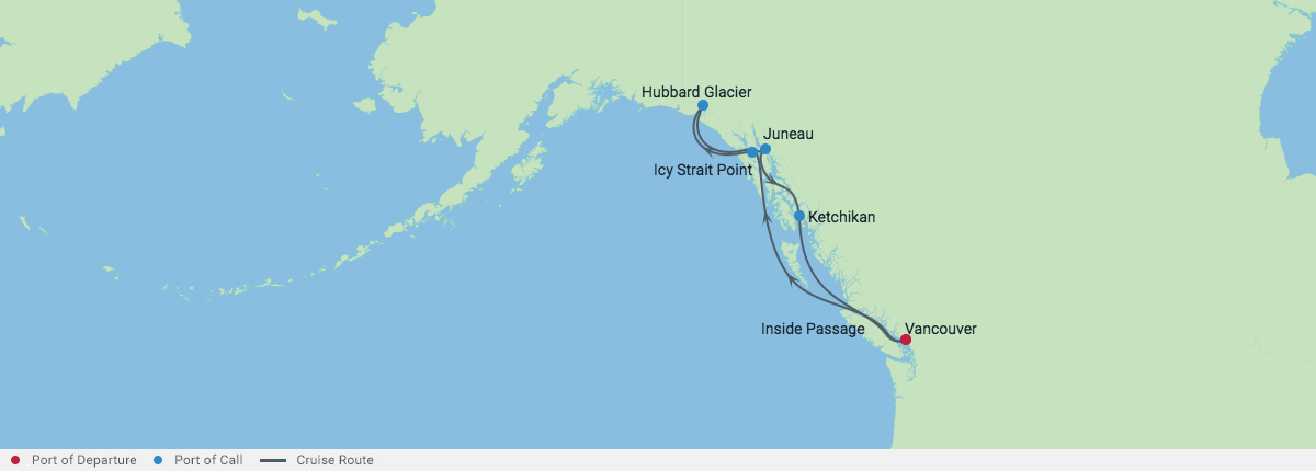 Itinerariu Croaziera Alaska - Celebrity Cruises - Celebrity Solstice - 7 nopti