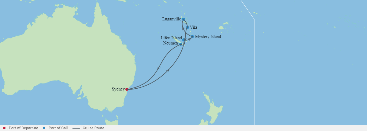 Itinerariu Croaziera Pacificul de Sud - Celebrity Cruises - Celebrity Solstice - 12 nopti