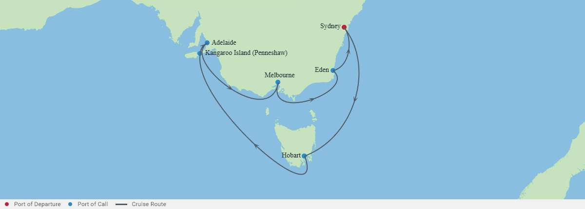 Itinerariu Croaziera Australia - Celebrity Cruises - Celebrity Solstice - 10 nopti