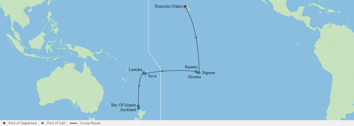 Itinerariu Croaziera Pacificul de Sud & Australia - Celebrity Cruises - Celebrity Solstice - 19 nopti