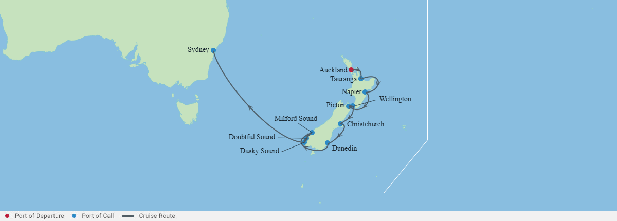 Itinerariu Croaziera Australia & Noua Zeelanda - Celebrity Cruises - Celebrity Solstice - 13 nopti