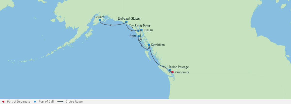 Itinerariu Croaziera Alaska - Celebrity Cruises - Celebrity Summit - 7 nopti