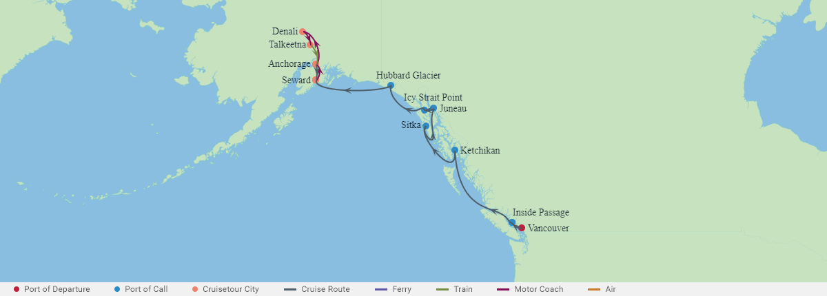 Itinerariu Croaziera Alaska - Celebrity Cruises - Celebrity Summit - 7 nopti