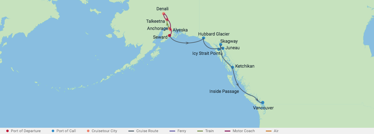 Itinerariu Croaziera Alaska - Celebrity Cruises - Celebrity Summit - 7 nopti