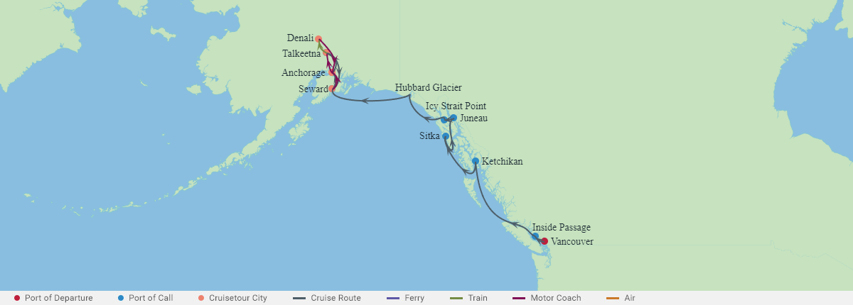 Itinerariu Croaziera Alaska - Celebrity Cruises - Celebrity Summit - 7 nopti