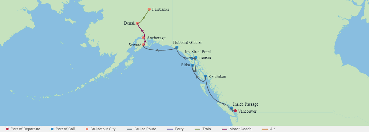 Itinerariu Croaziera Alaska - Celebrity Cruises - Celebrity Summit - 7 nopti