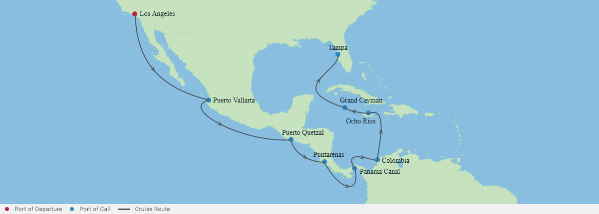 Itinerariu Croaziera Canalul Panama - Celebrity Cruises - Celebrity Summit - 17 nopti