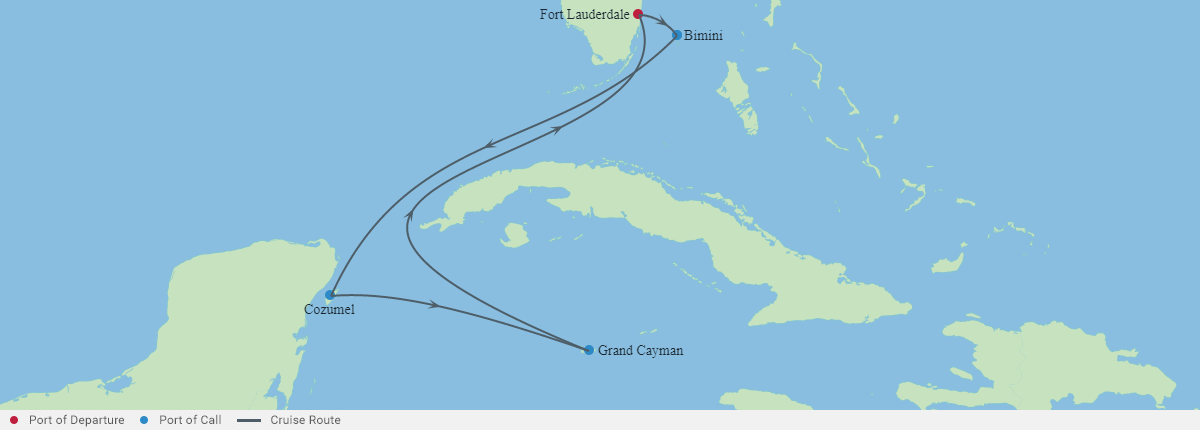 Itinerariu Croaziera Caraibe & Bahamas - Celebrity Cruises - Celebrity Xcel - 7 nopti