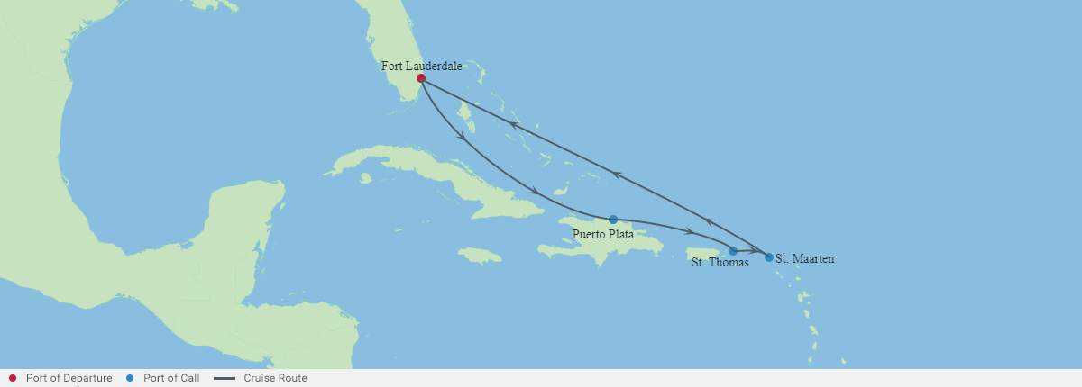Itinerariu Croaziera Caraibe - Celebrity Cruises - Celebrity Xcel - 7 nopti