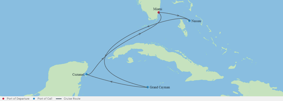 Itinerariu Croaziera Caraibe - Celebrity Cruises - Celebrity Xcel - 6 nopti