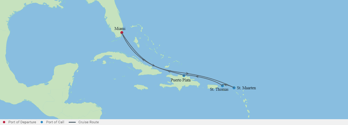 Itinerariu Croaziera Caraibe - Celebrity Cruises - Celebrity Xcel - 7 nopti