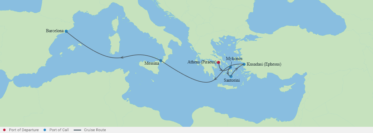 Itinerariu Croaziera Marea Mediterana - Celebrity Cruises - Celebrity Xcel - 7 nopti