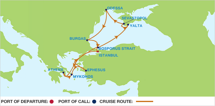 Itinerariu Cruisetour Turcia si Croaziera Marea Neagra - Celebrity Cruises - Celebrity Constellation - 16 nopti