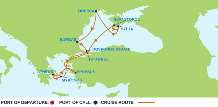 Itinerariu Croaziera Marea Neagra, Turcia si Insulele Grecesti - Celebrity Cruises - Celebrity Constellation - 12 nopti